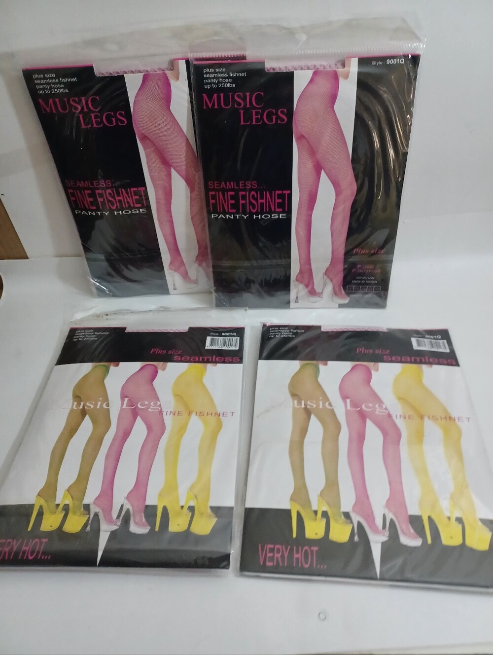 Music Legs Pink Fishnet Panty Hose Plus Size
